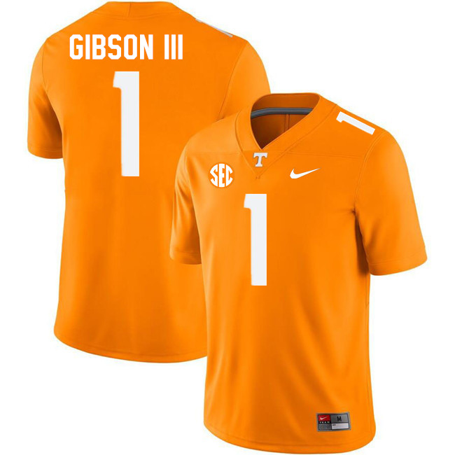 Men #1 Rickey Gibson III Tennessee Volunteers College Football Jerseys Stitched-Orange